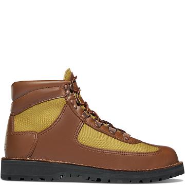 Men's Danner Feather Light Work Boots Coffee | CA4932GL