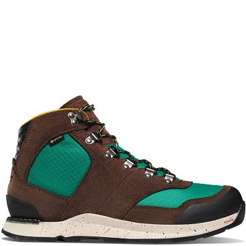 Men's Danner Free Spirit Hiking Boots Green / Taupe | CA4849HK