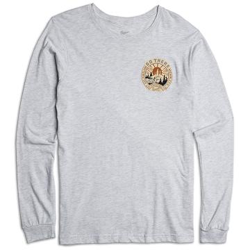 Men's Danner Go There Long Sleeve Tee Clothing Grey | CA5021QZ