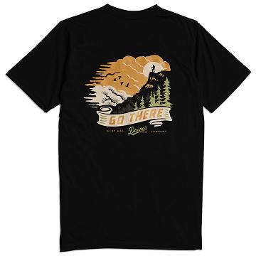 Men's Danner Go There T-Shirt Clothing Black | CA5014IS