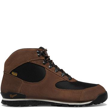 Men's Danner Jag Work Boots Black / Brown | CA4897MA