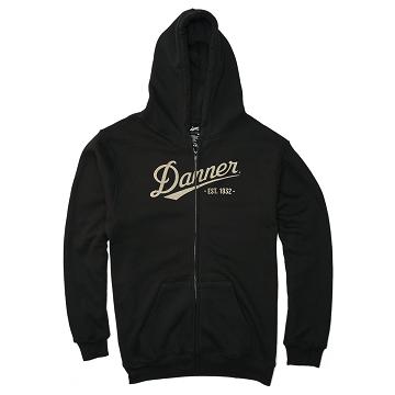 Men's Danner Logo Hoodie Zip-Up Clothing Black | CA5023NB