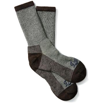 Men's Danner Merino Midweight Work Socks Crew Socks Brown | CA4956HK