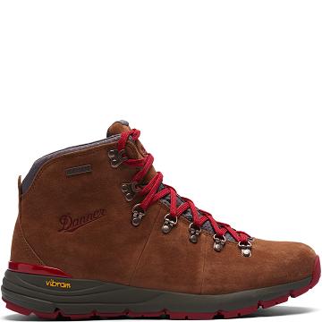 Men's Danner Mountain 600 4.5" Hiking Boots Brown / Red | CA4797MA