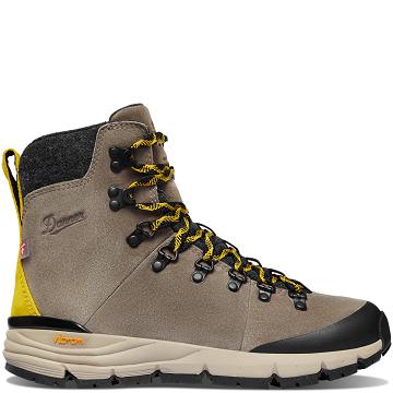 Women's Danner Arctic 600 Side-Zip 7" 200G Hiking Boots Olive / Yellow | CA4441KI