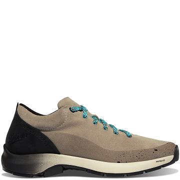 Women's Danner Caprine Low Suede Hiking Shoes Grey Brown | CA4375YU