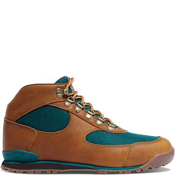 Women's Danner Jag Hiking Boots Brown / Deep Turquoise | CA4424OR