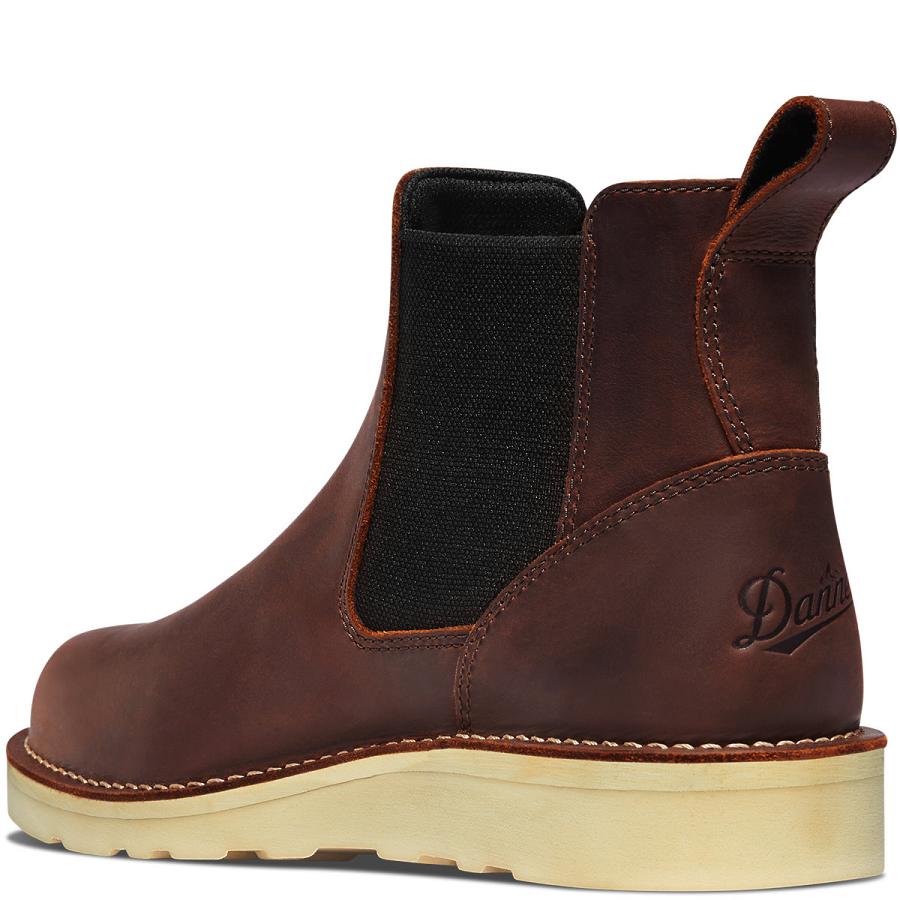 Men's Danner Bull Run Chelsea Boots Brown | CA4869EX