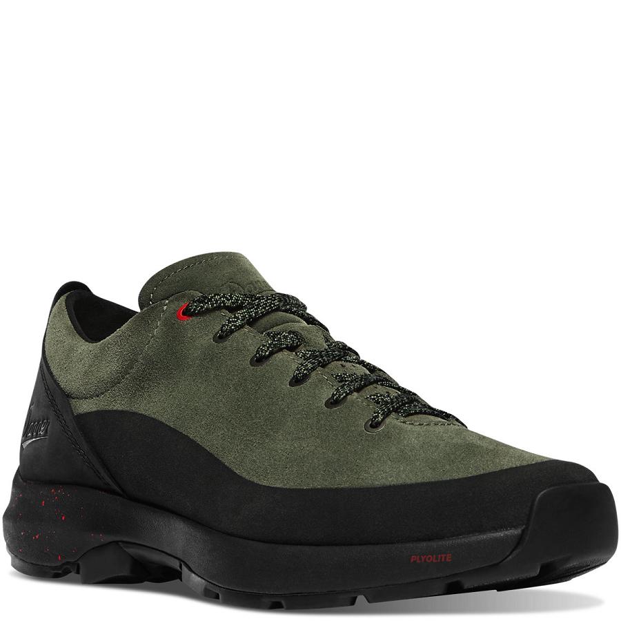 Men's Danner Caprine Low Suede Hiking Shoes Olive | CA4783FM