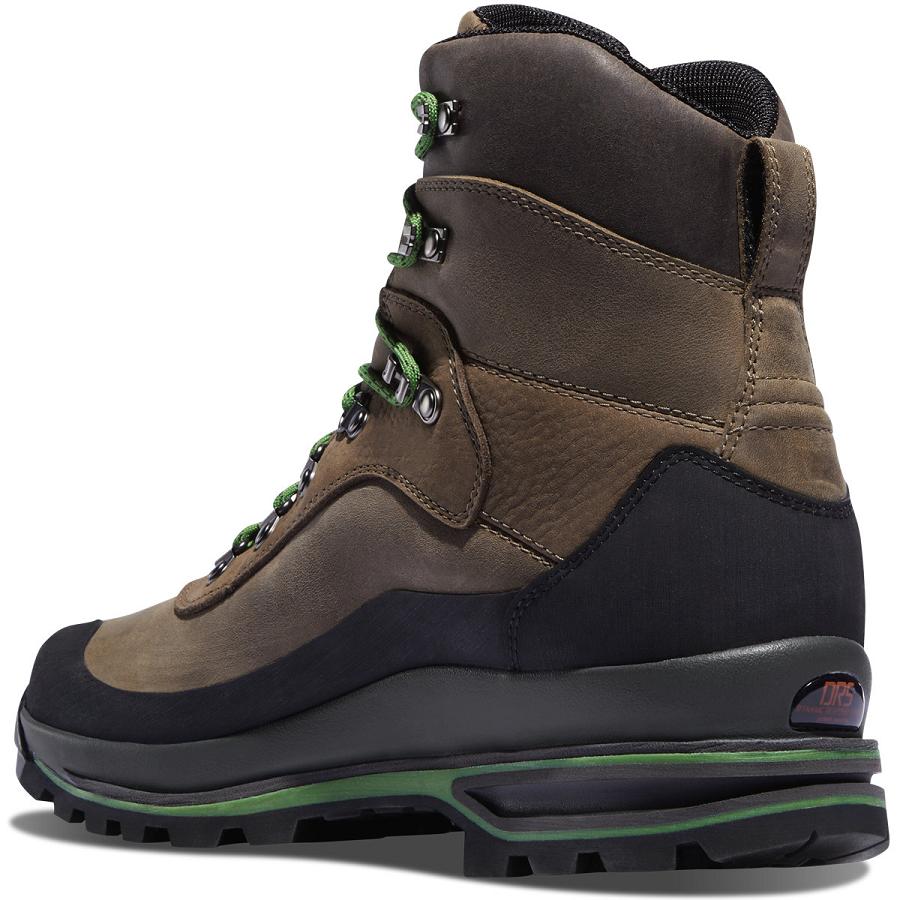 Men's Danner Crag Rat USA Hiking Boots Brown / Green | CA4857GL