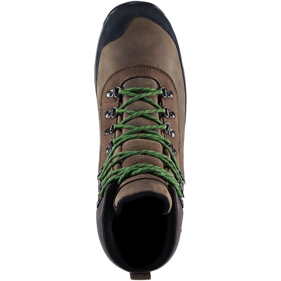 Men's Danner Crag Rat USA Hiking Boots Brown / Green | CA4857GL