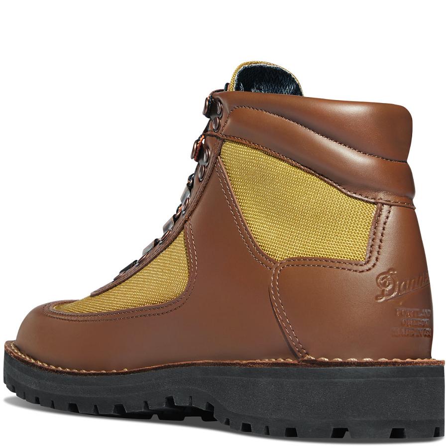 Men's Danner Feather Light Work Boots Coffee | CA4932GL