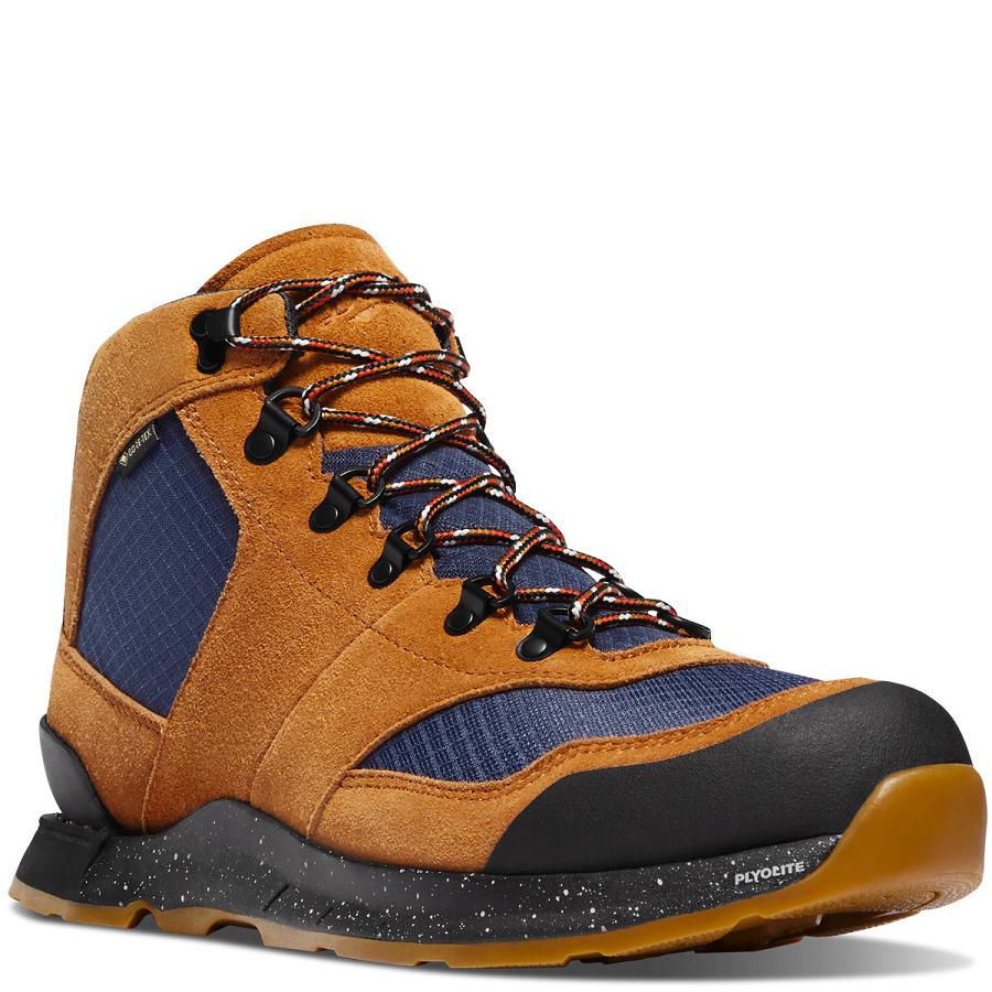 Men's Danner Free Spirit Work Boots Brown / Navy | CA4928SO