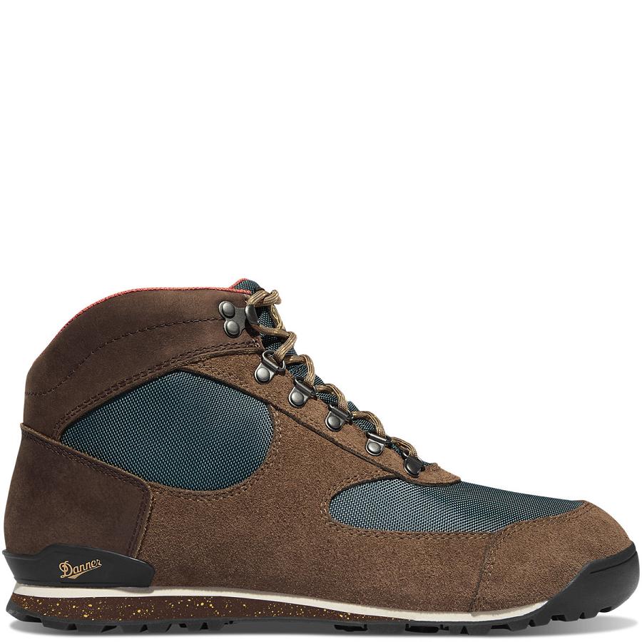 Men\'s Danner Jag Dry Weather Work Boots Brown / Blue | CA4900GL