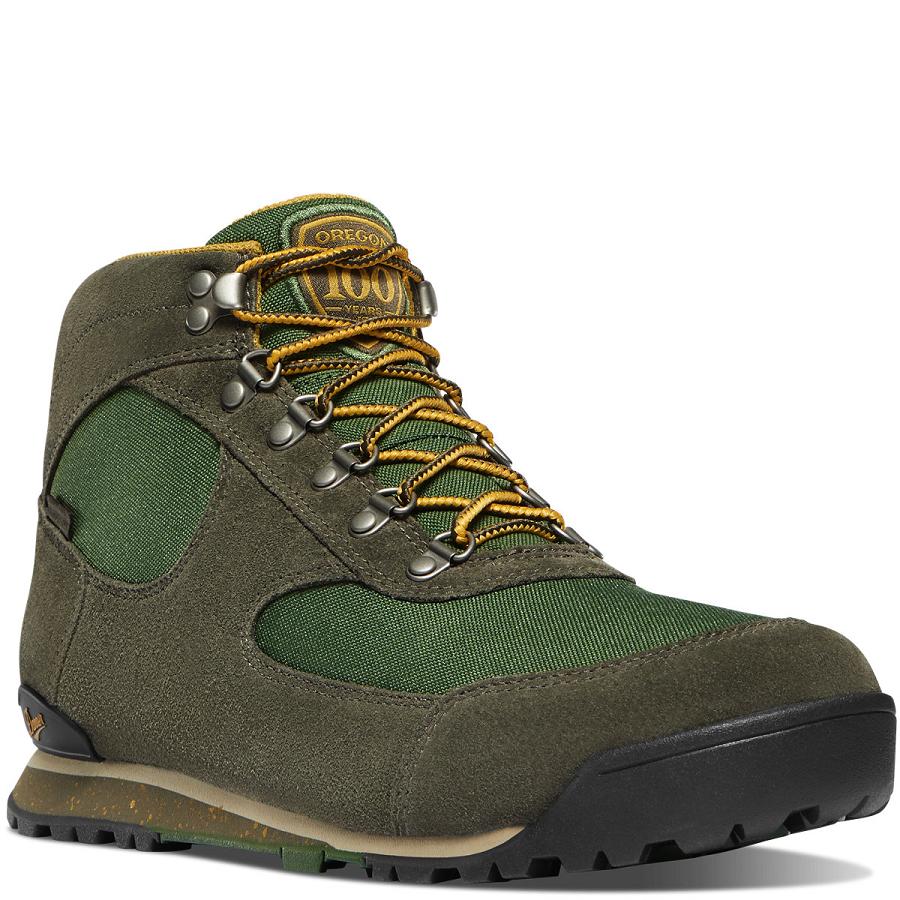 Men's Danner Jag OR State Parks Centennial Hiking Boots Olive | CA4812PQ