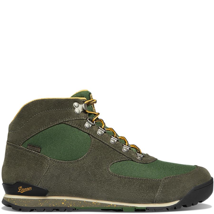 Men\'s Danner Jag Work Boots Olive | CA4893RW