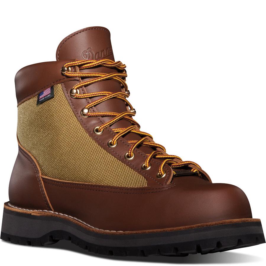 Men's Danner Light Hiking Boots Khaki | CA4830PQ