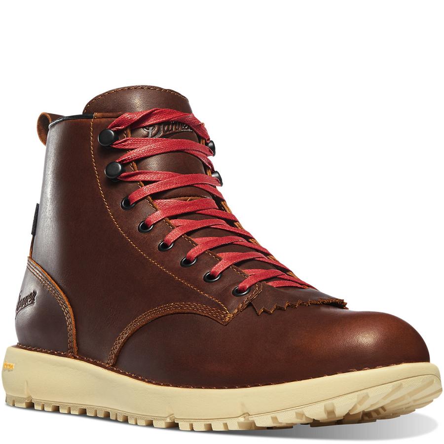 Men's Danner Logger 917 GTX Boots Coffee | CA4863OR