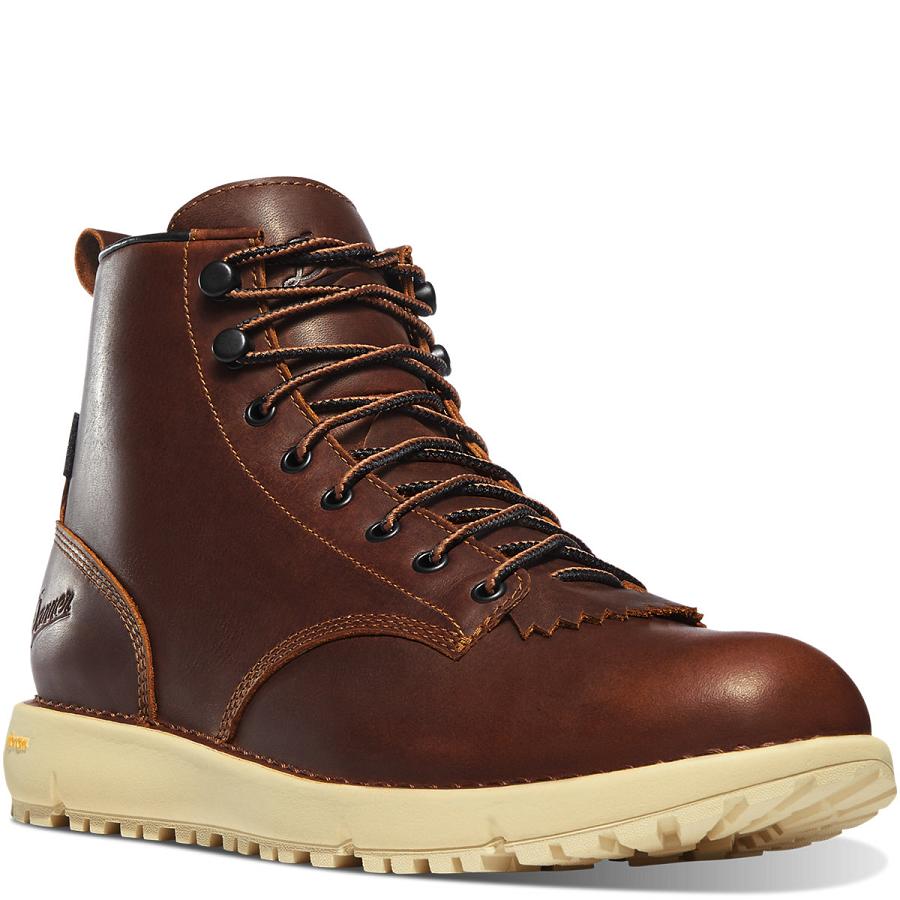 Men's Danner Logger 917 GTX Boots Coffee | CA4863OR