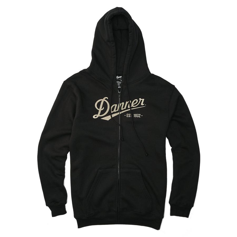 Men's Danner Logo Hoodie Zip-Up Clothing Black | CA5023NB