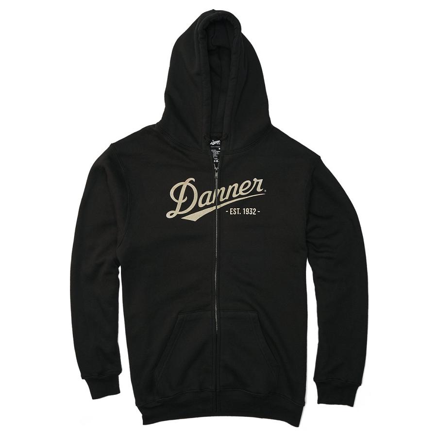 Men\'s Danner Logo Hoodie Zip-Up Clothing Black | CA5023NB