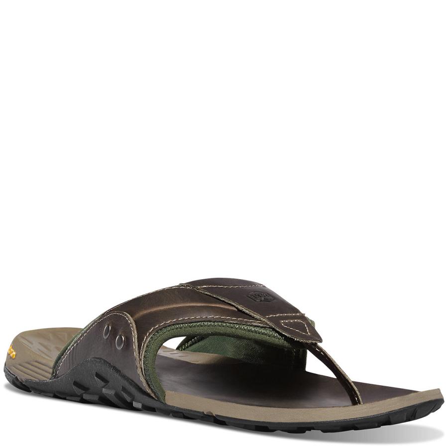 Men's Danner Lost Coast Sandals Grey / Green | CA4839IS