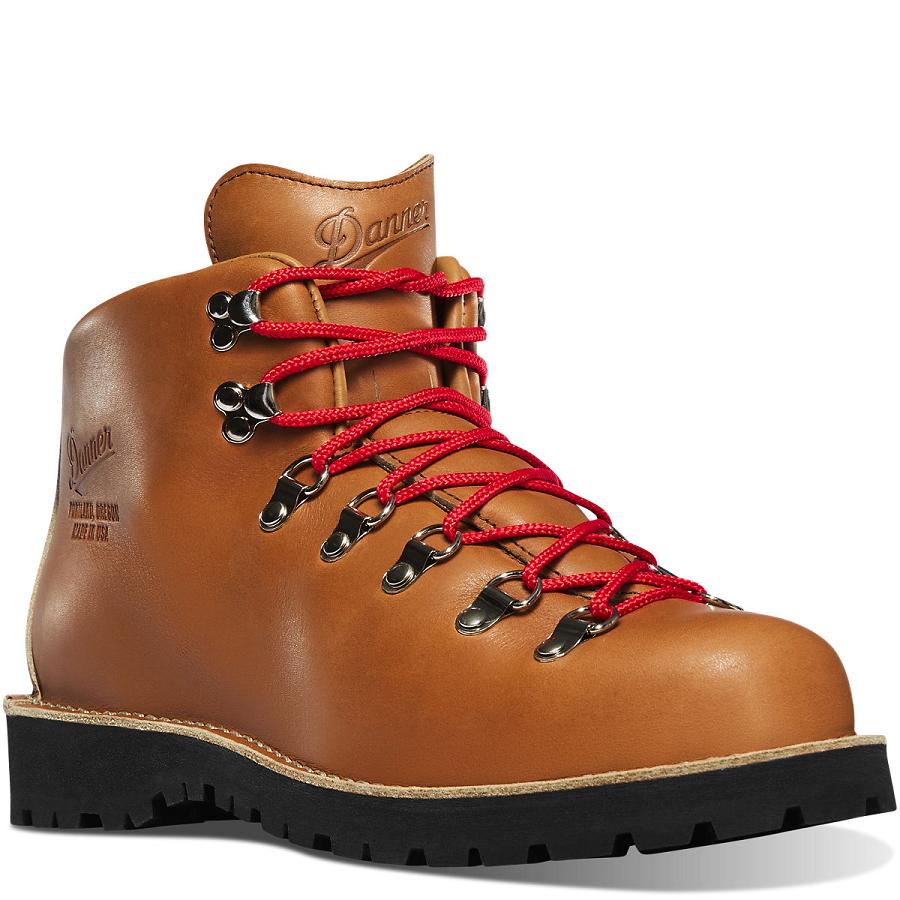 Men's Danner Mountain Light Cascade Work Boots Brown | CA4884DN