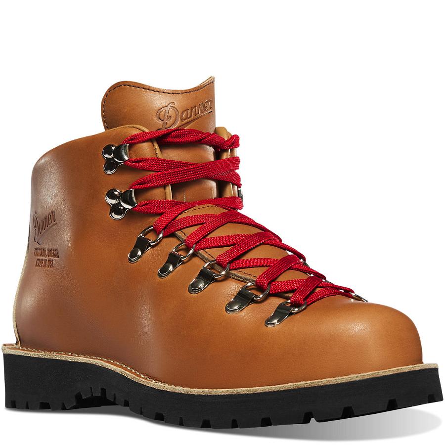 Men's Danner Mountain Light Cascade Work Boots Brown | CA4884DN