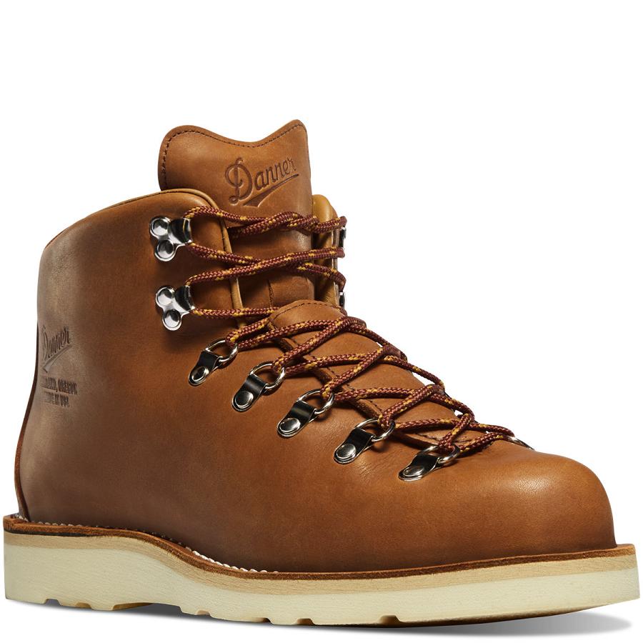 Men's Danner Mountain Light Kenton Work Boots Brown | CA4882GL