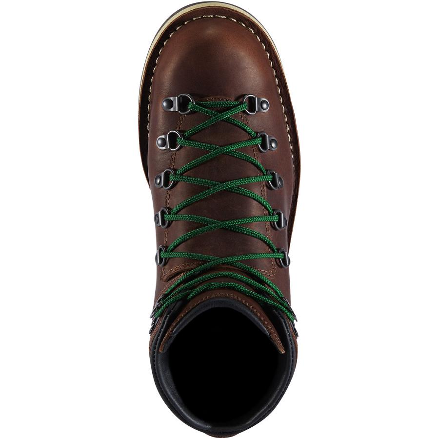 Men's Danner Mountain Pass Work Boots Burgundy | CA4920WY