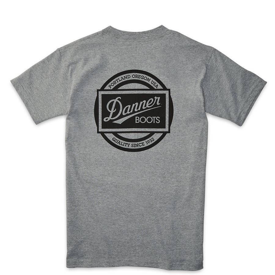 Men\'s Danner Pocket T-Shirt 1970\'s Logo Clothing Silver | CA5017TV