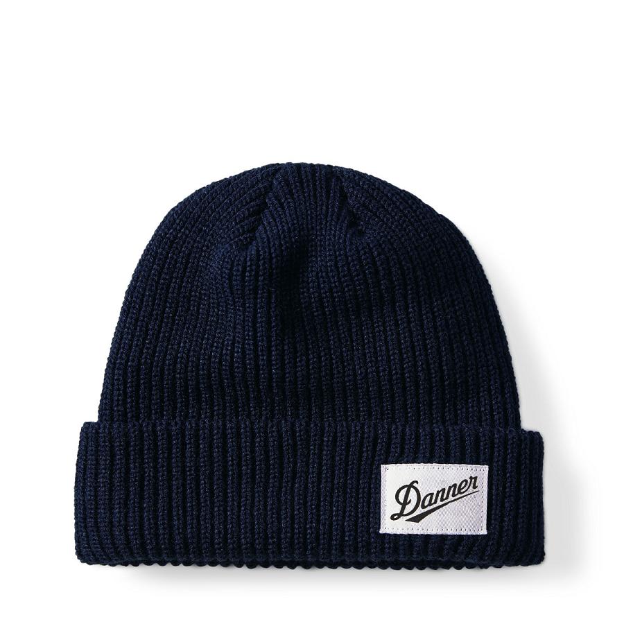 Men\'s Danner Ribbed Beanie Hats Navy | CA5003SO