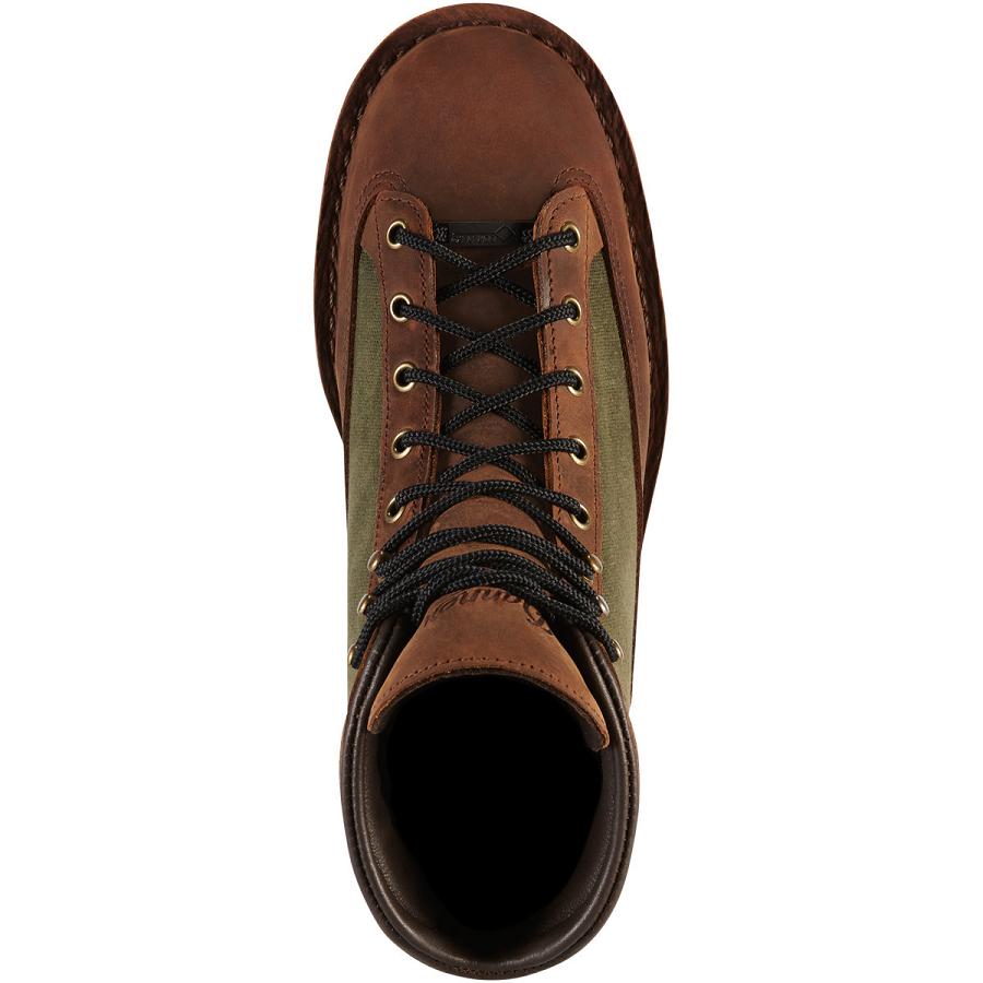 Men's Danner Ridge Work Boots Dark Brown / Green | CA4930PQ