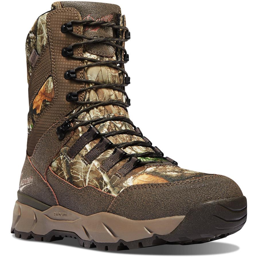 Men's Danner Vital Edge Insulated 800G Hunting Boots Brown | CA4727AP