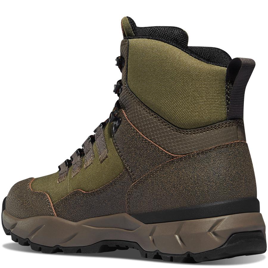 Men's Danner Vital Trail Hiking Boots Brown / Olive | CA4823NB