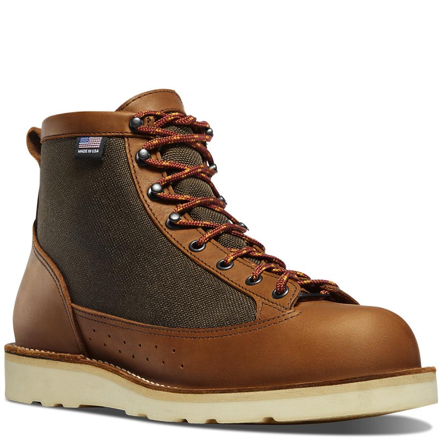 Men's Danner Westslope Work Boots Brown | CA4892TV