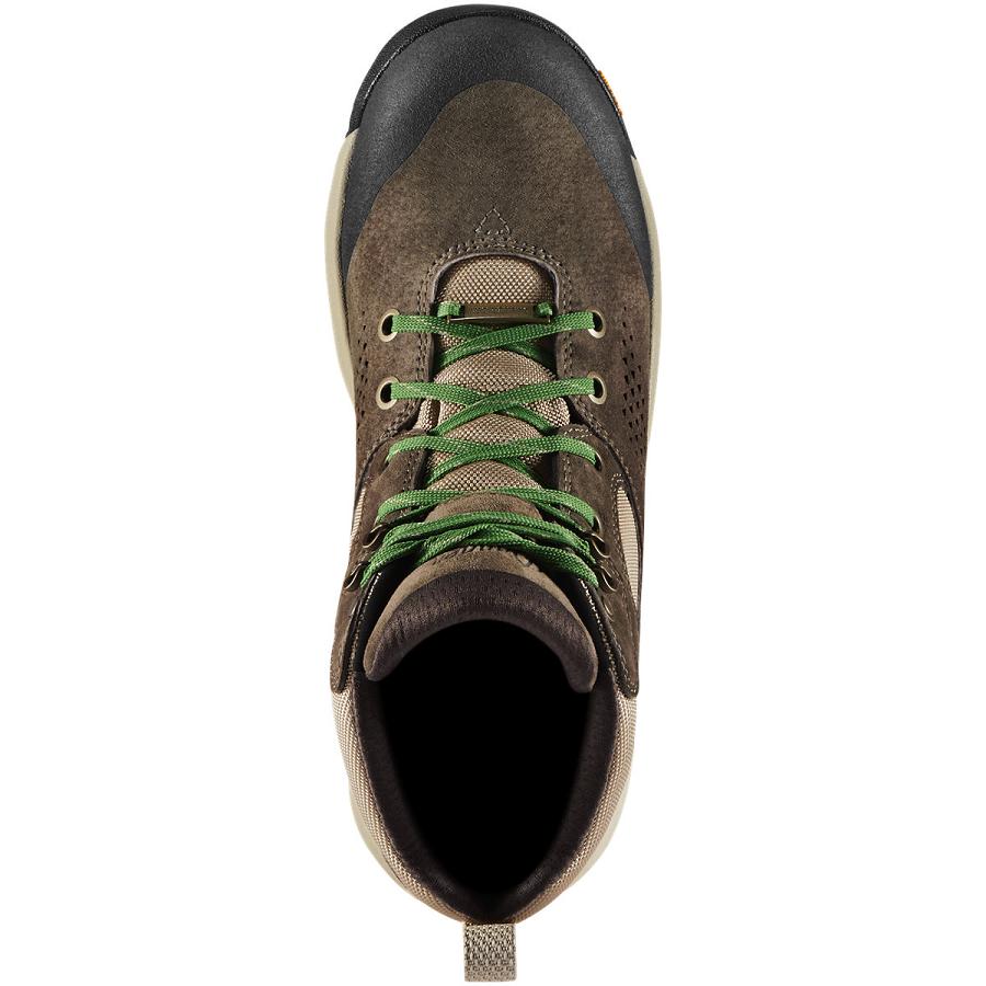 Women's Danner Inquire Mid Boots Brown / Green | CA4469HK