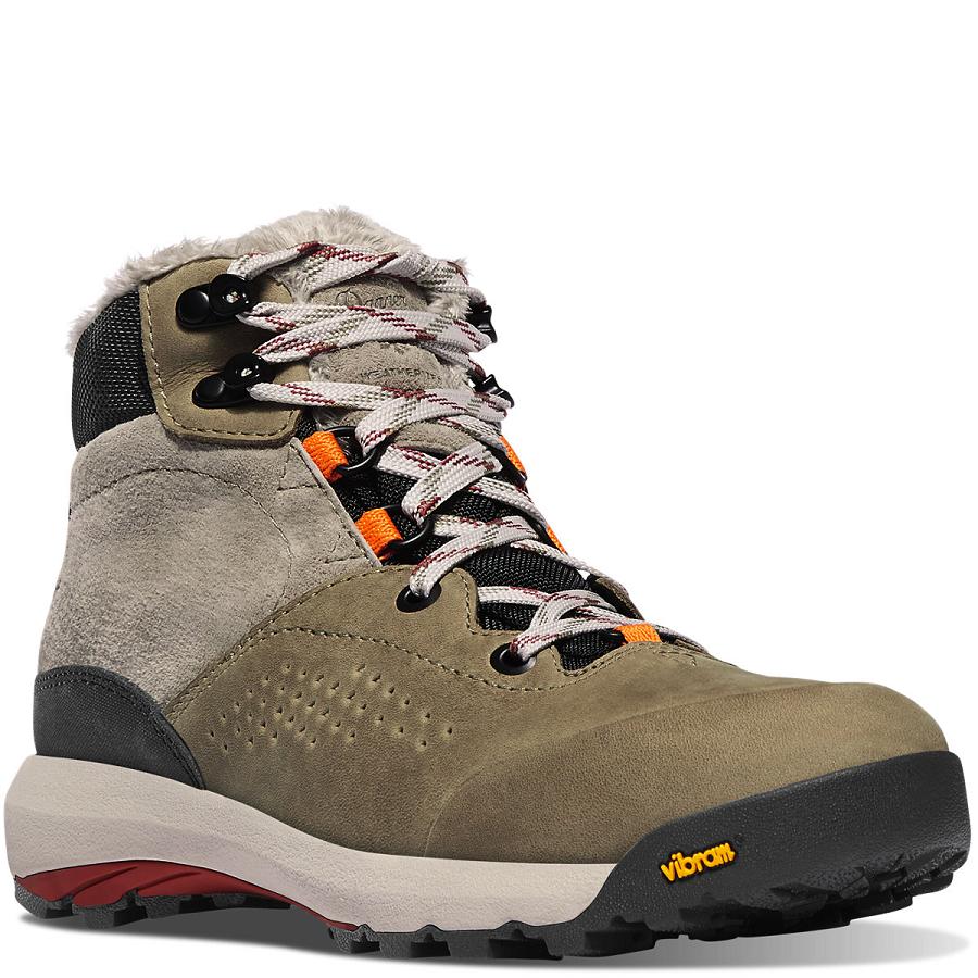 Women's Danner Inquire Mid Insulated Boots Olive | CA4470GL