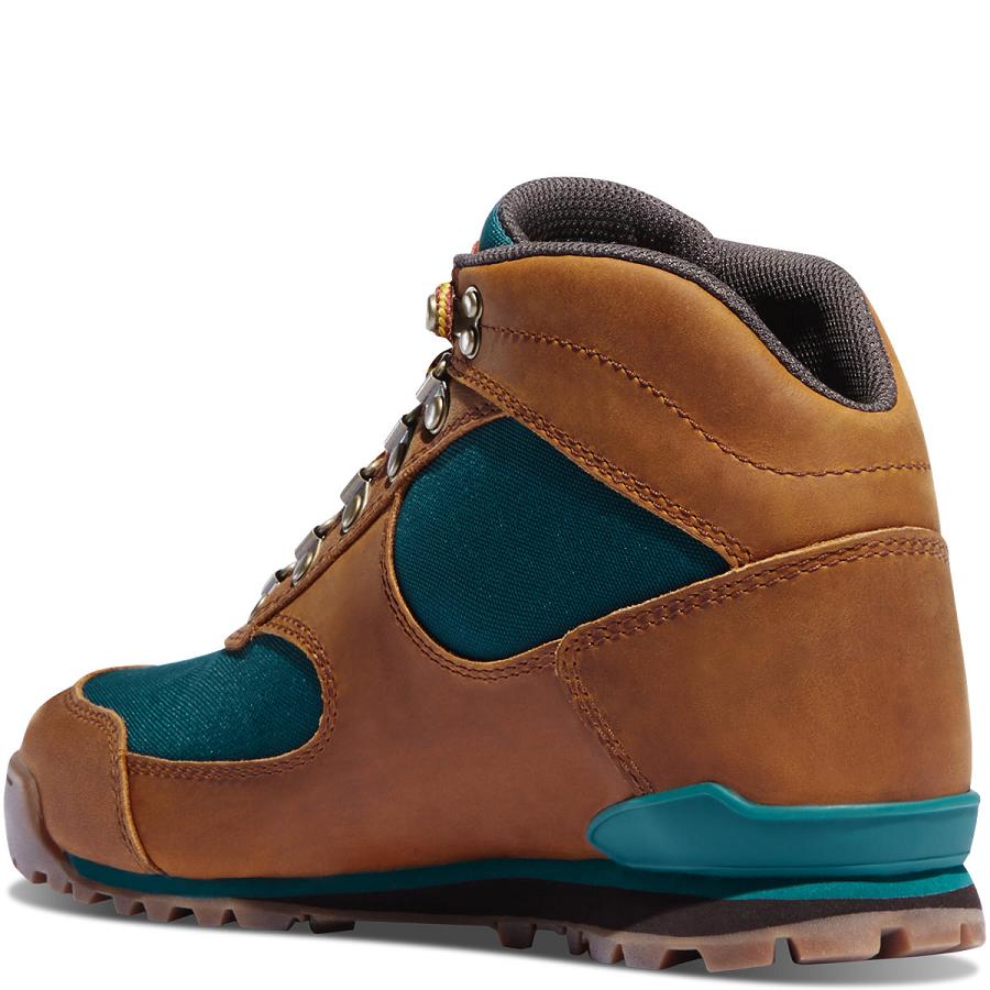 Women's Danner Jag Hiking Boots Brown / Deep Turquoise | CA4424OR