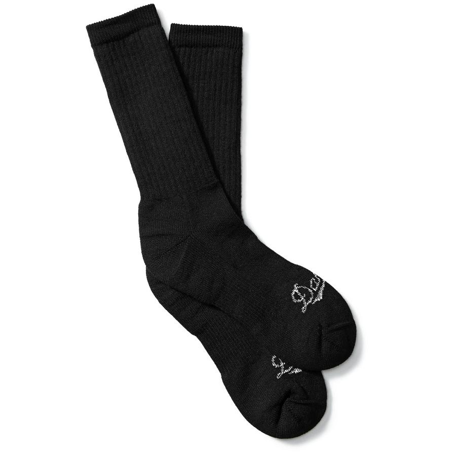 Women\'s Danner Merino Midweight Uniform Socks Crew Socks Black | CA4540VD