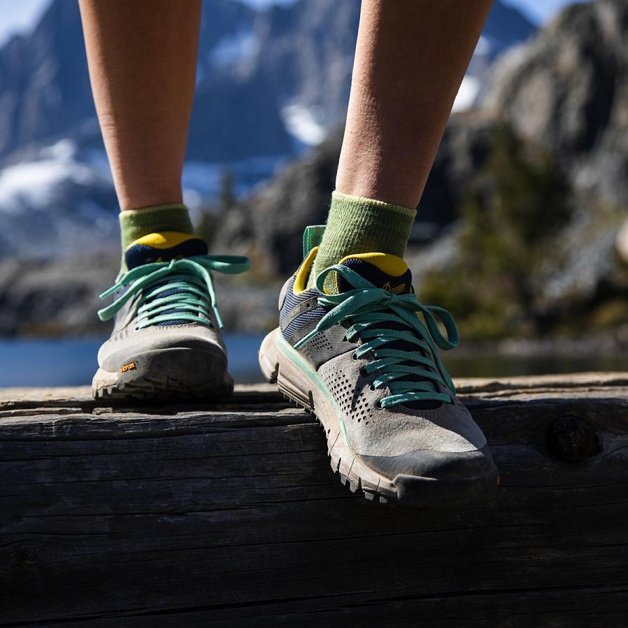 Women's Danner Trail 2650 Hiking Shoes Grey / Blue / Yellow | CA4380QZ